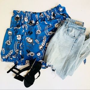 Express Floral Off the Shoulder Top